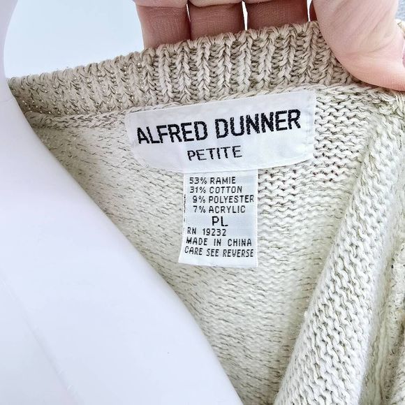 Vintage Alfred Dunner Grandmacore Cardigan Sweater PL Petite - Picture 5 of 6